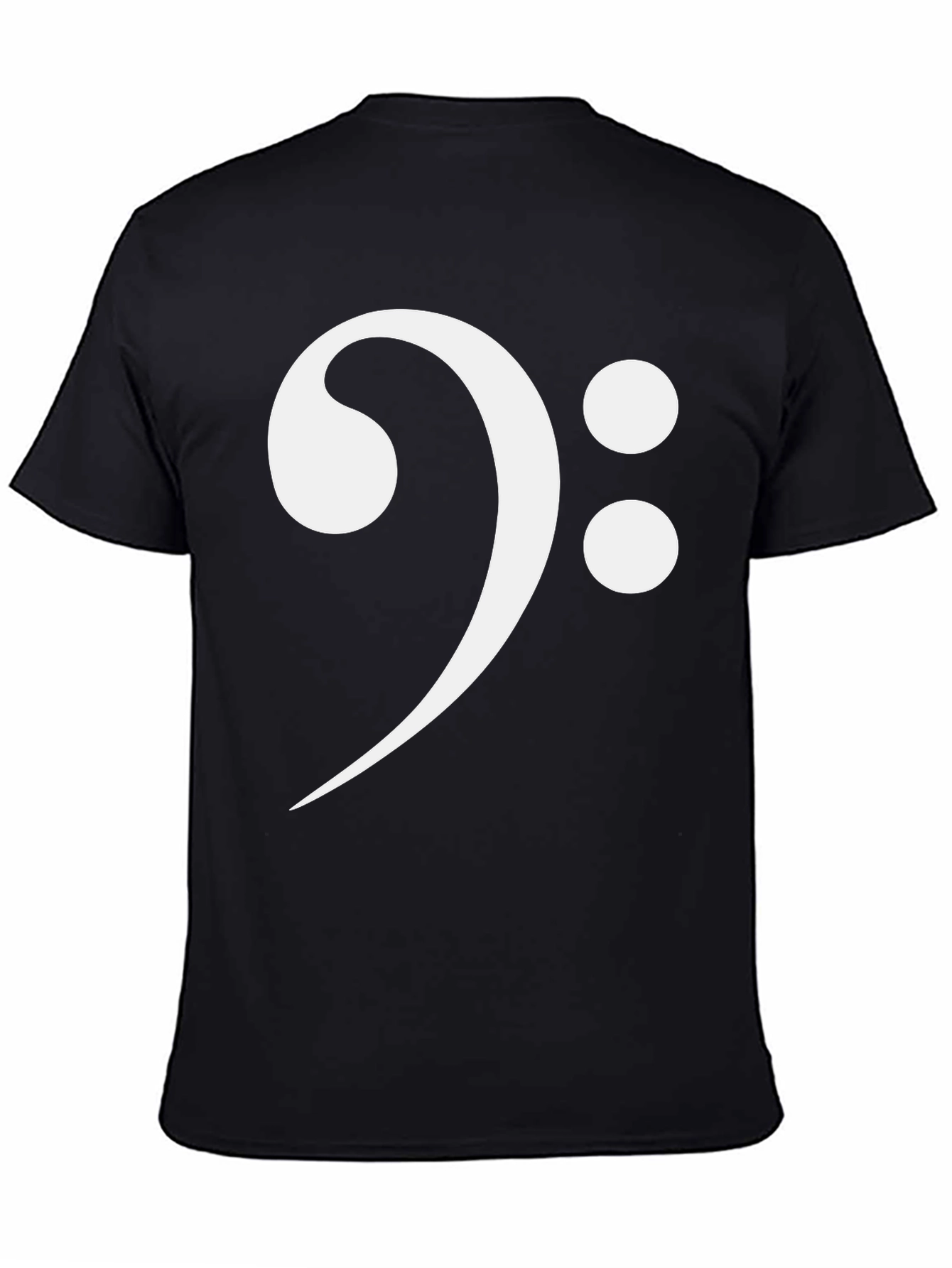 Black Bass Clef Graphic Tee - Music Lover Shirt view 4