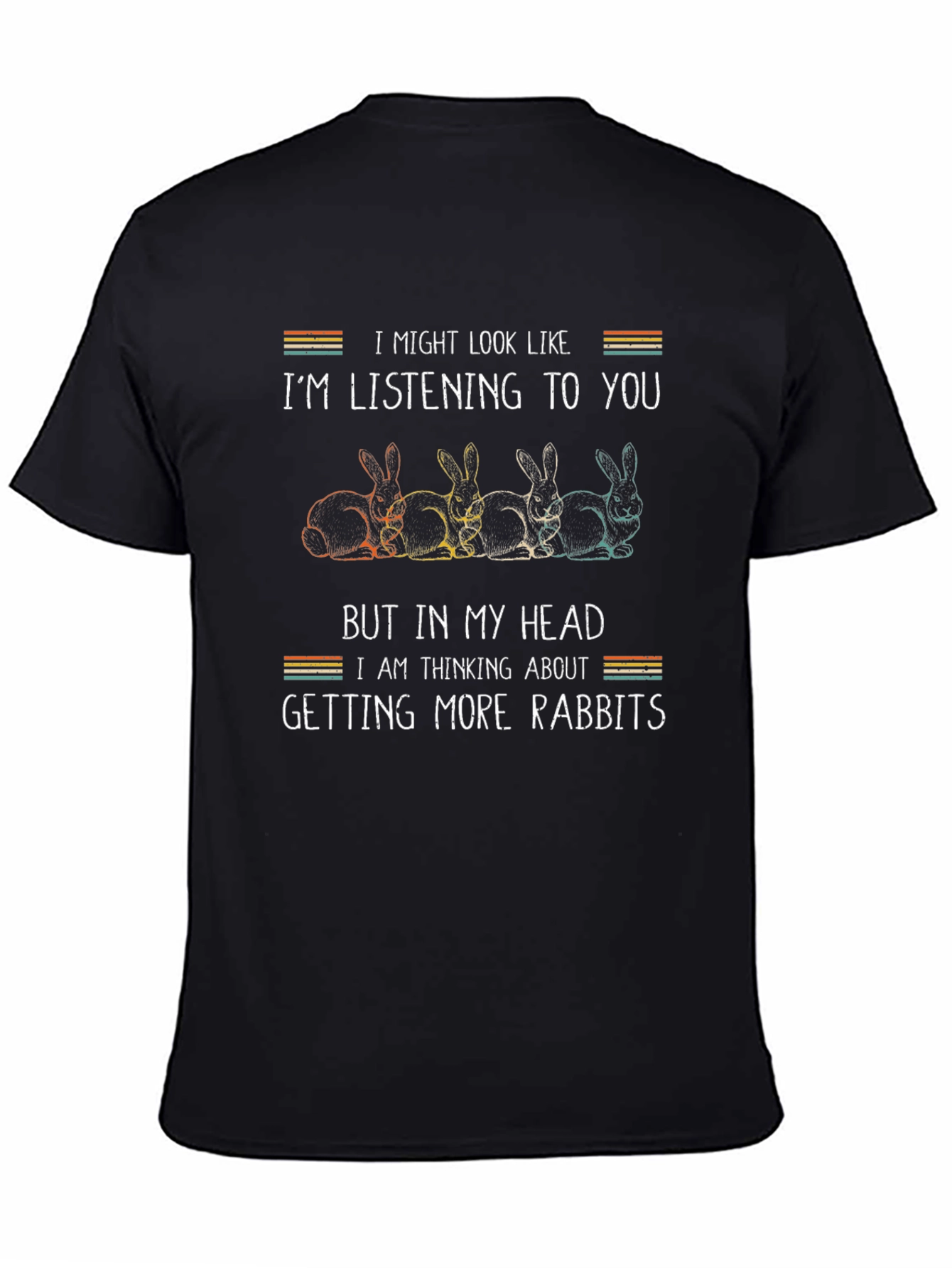 Black Rabbit Lover T-Shirt: I'm Thinking About Getting More Rabbits view 4