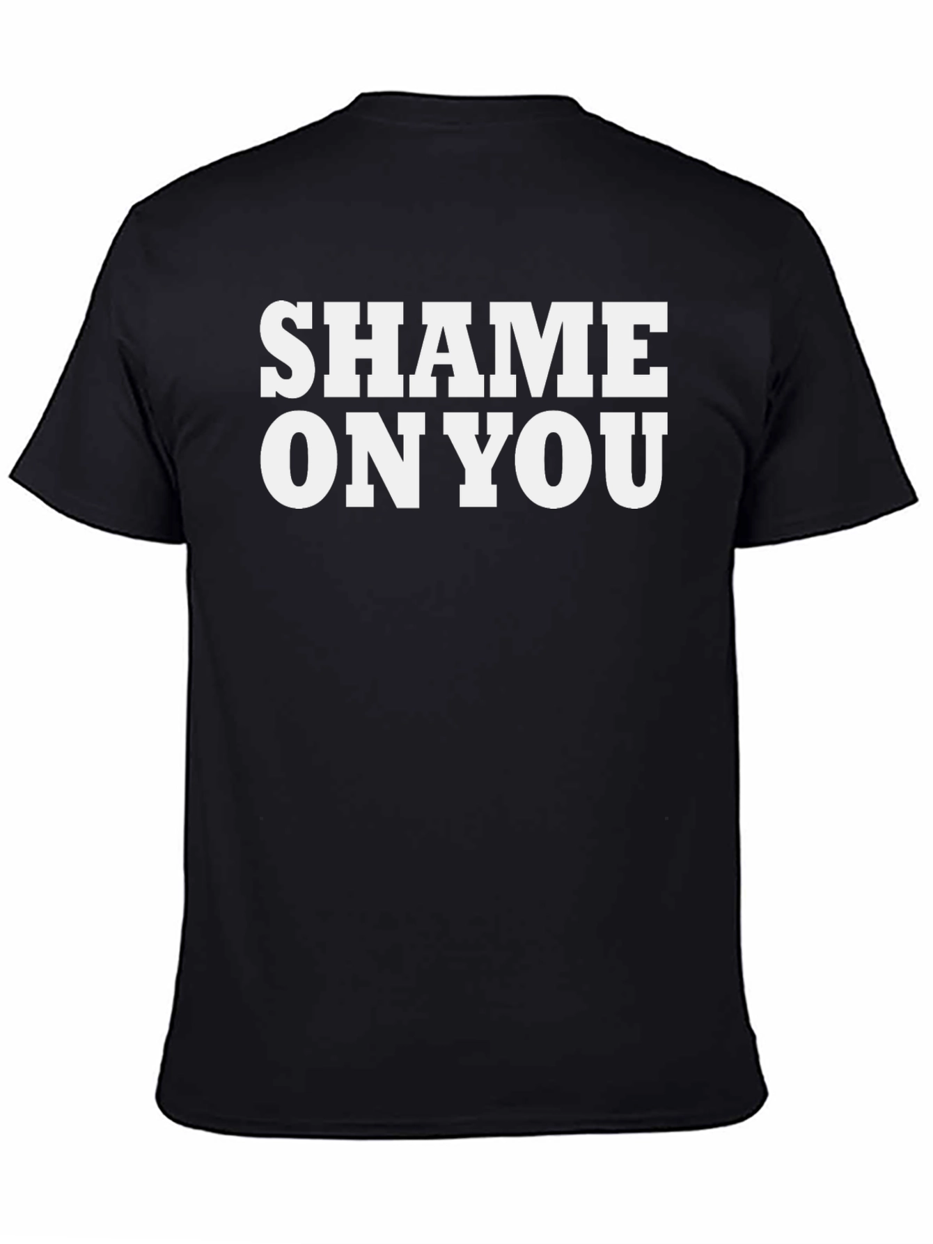 Black Shame On You Graphic T-Shirt - Bold Statement Tee view 4