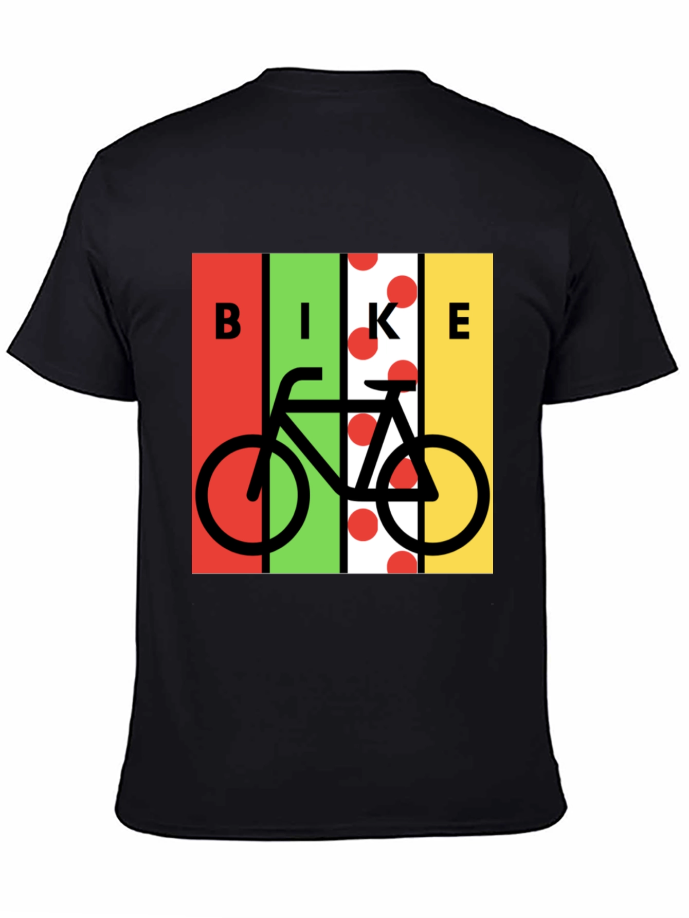 Black Bike Graphic Tee - Black Cotton Blend view 4