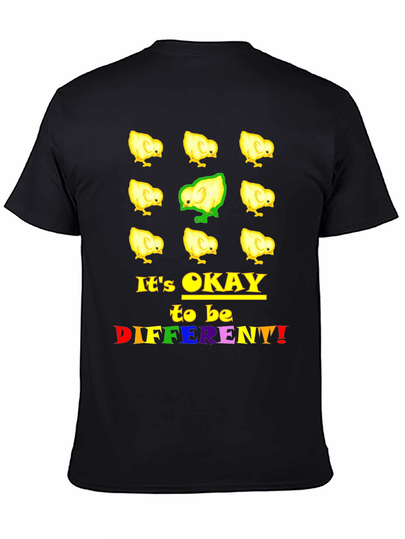 Black Be Different Chick T-Shirt view 4