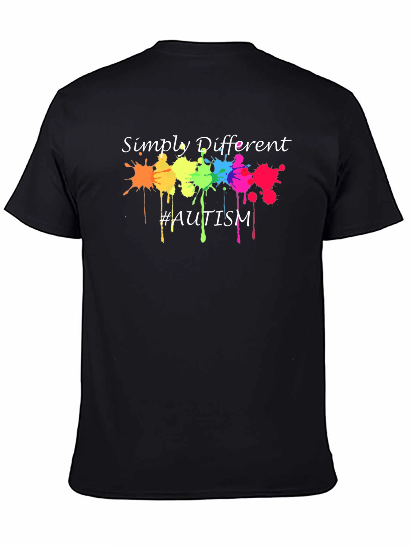 Black Simply Different Autism Awareness T-Shirt view 4