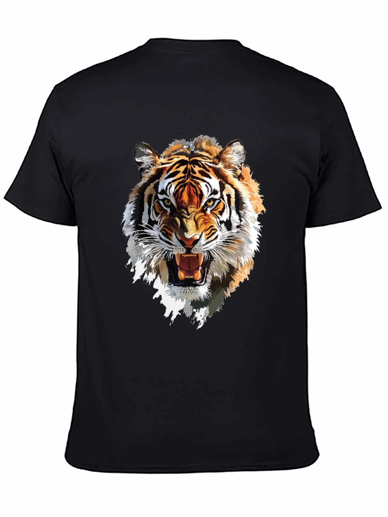Black Tiger Graphic Tee - Bold Animal Print T-Shirt view 4