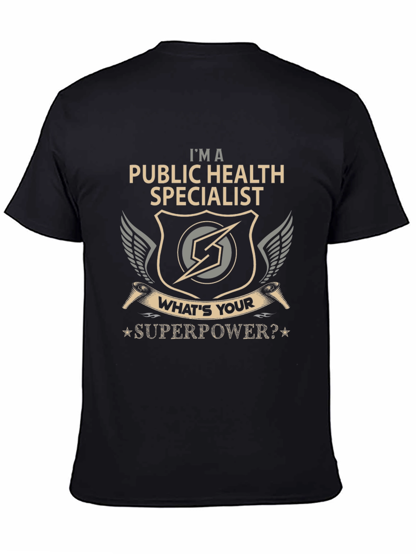 Black Public Health Specialist T-Shirt - What's Your Superpower? view 4