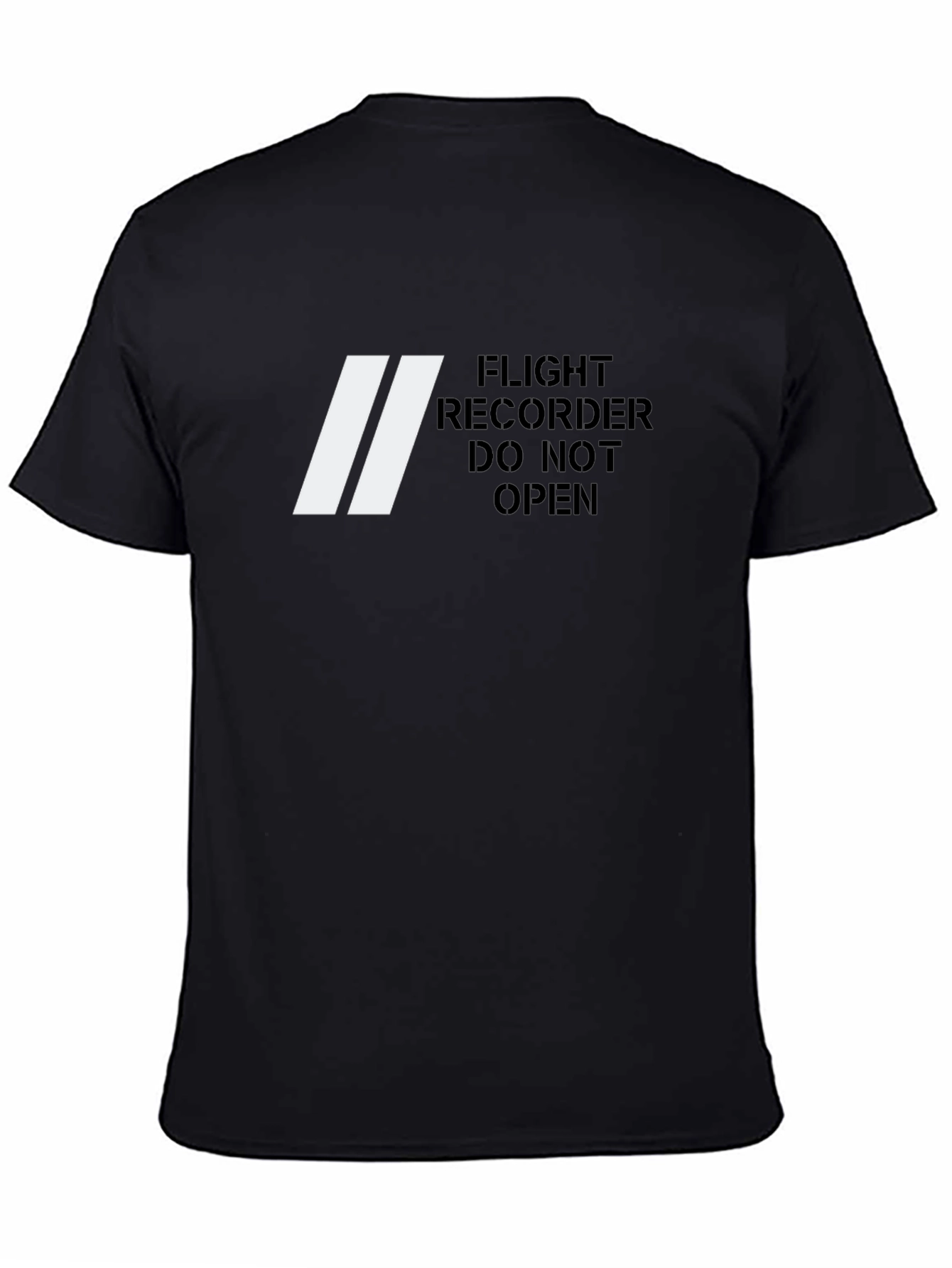 Black Flight Recorder T-Shirt - Do Not Open - Novelty Tee view 4