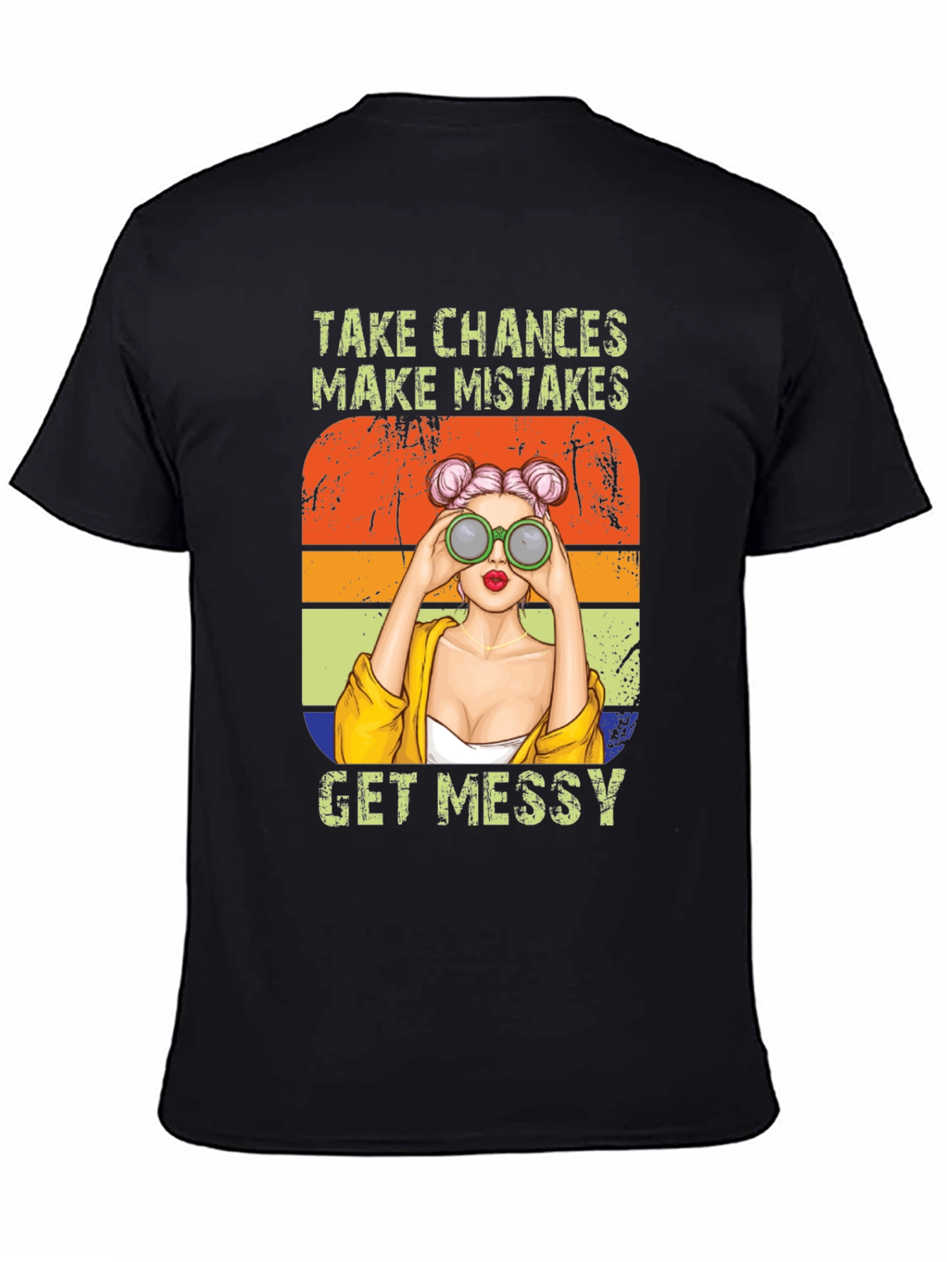 Black Take Chances Graphic T-Shirt view 4