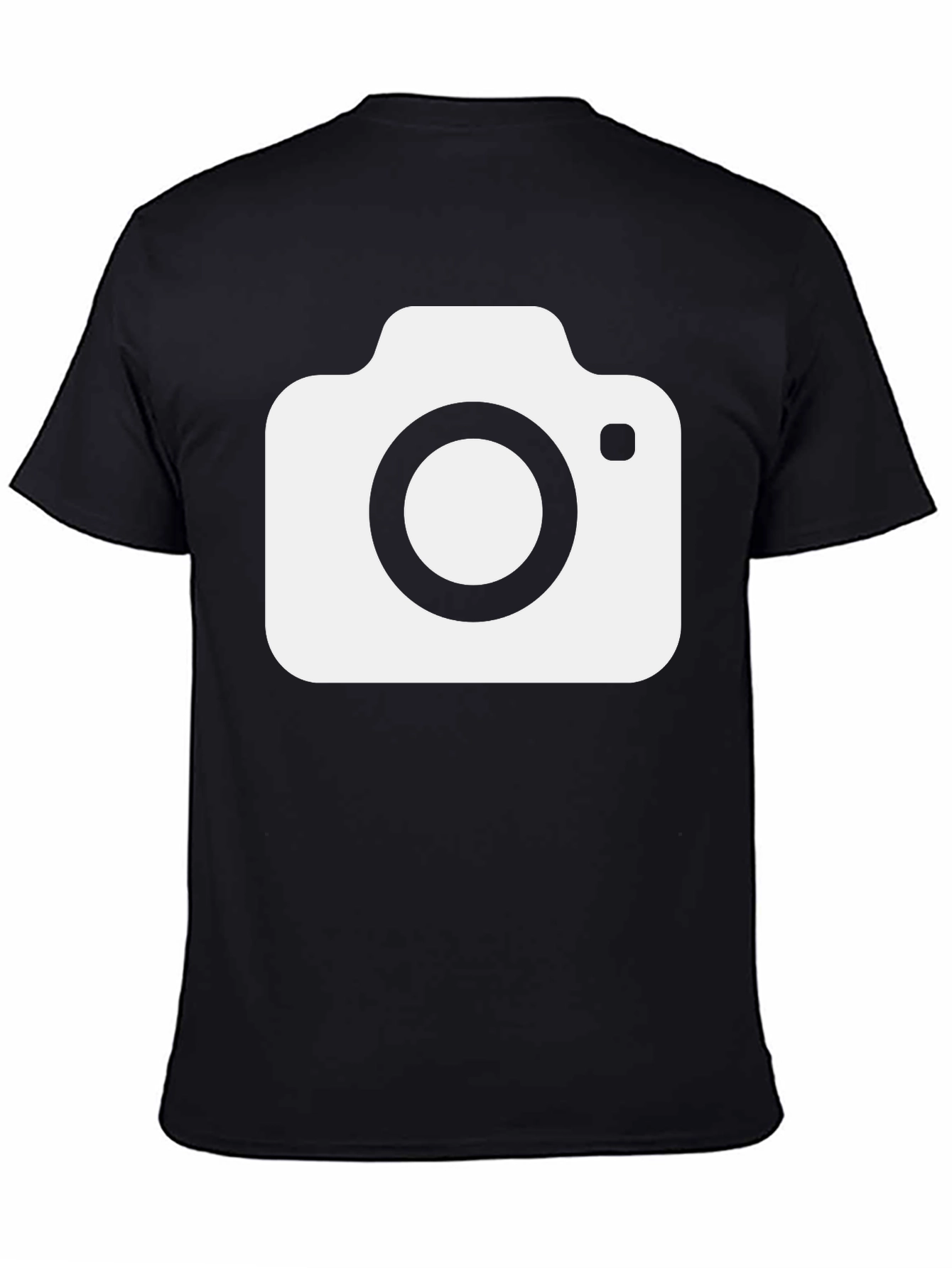 Black Camera Graphic T-Shirt - Black Cotton Tee view 4