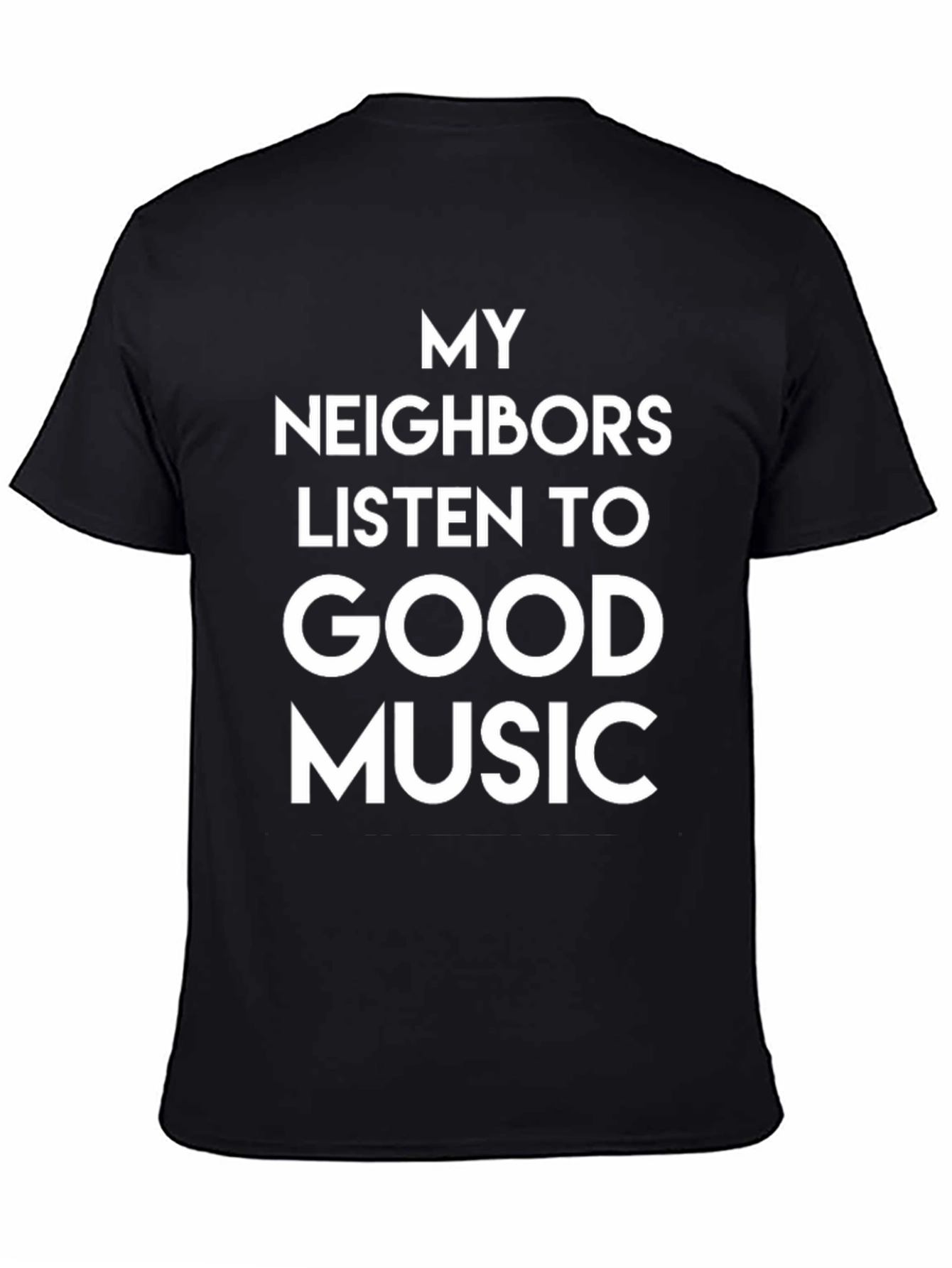 Black Funny Good Music T-Shirt view 4