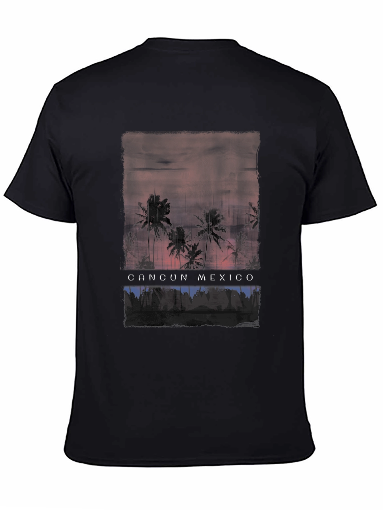 Cancun Mexico Palm Tree Graphic Tee - 4