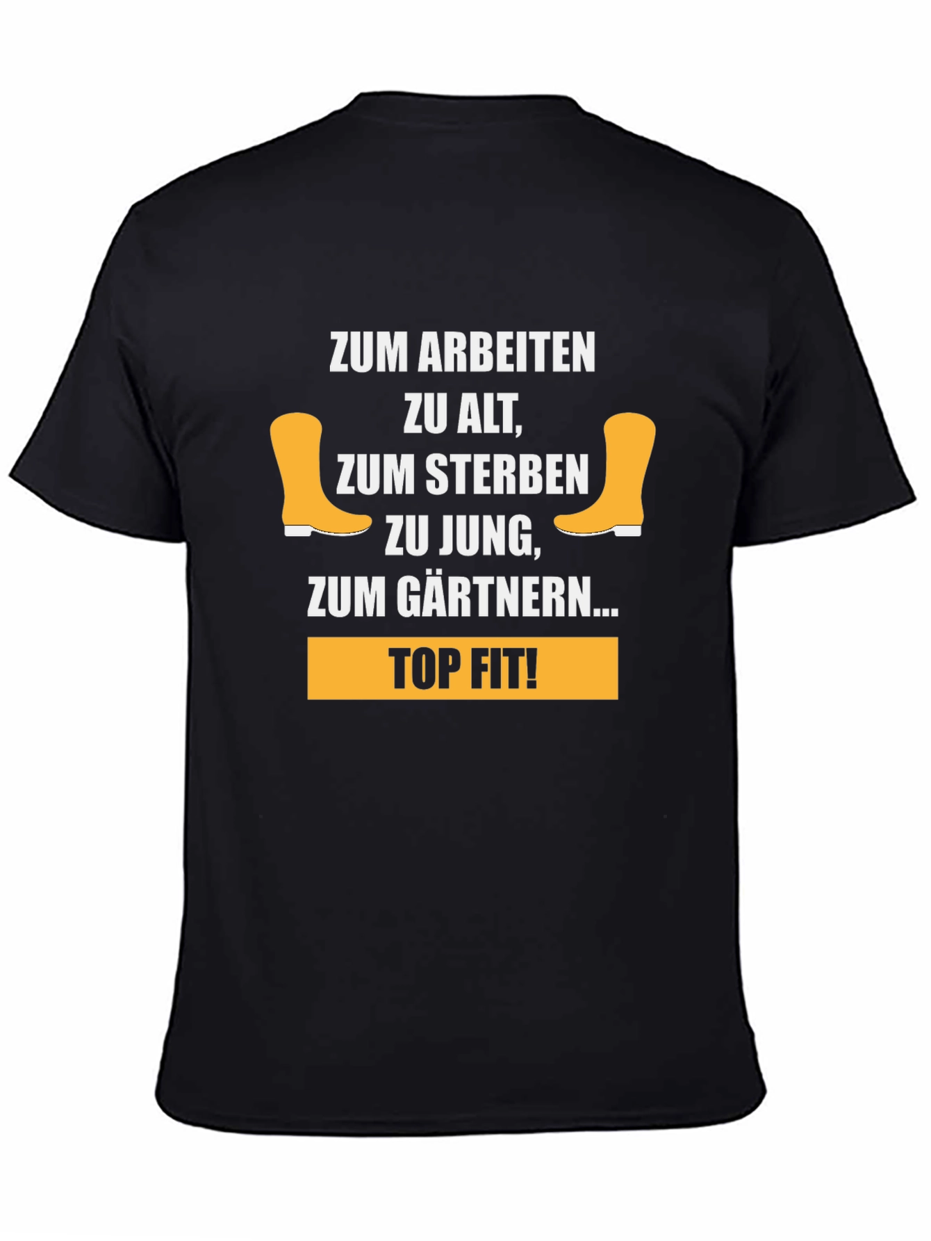 Black Gardening T-Shirt - Zum Gärtnern... Top Fit! view 4