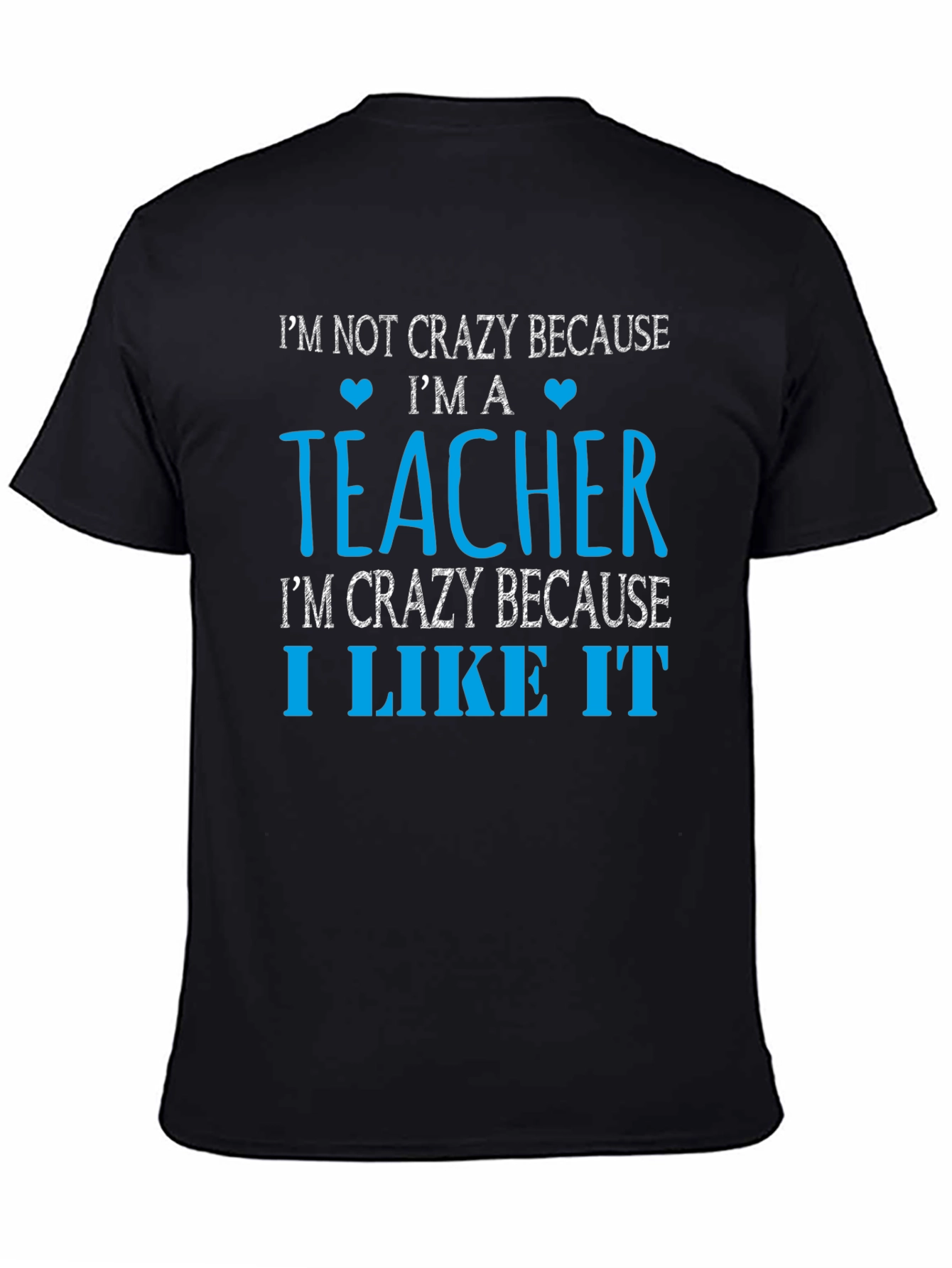 Black Funny Teacher Crazy Like It T-Shirt view 4