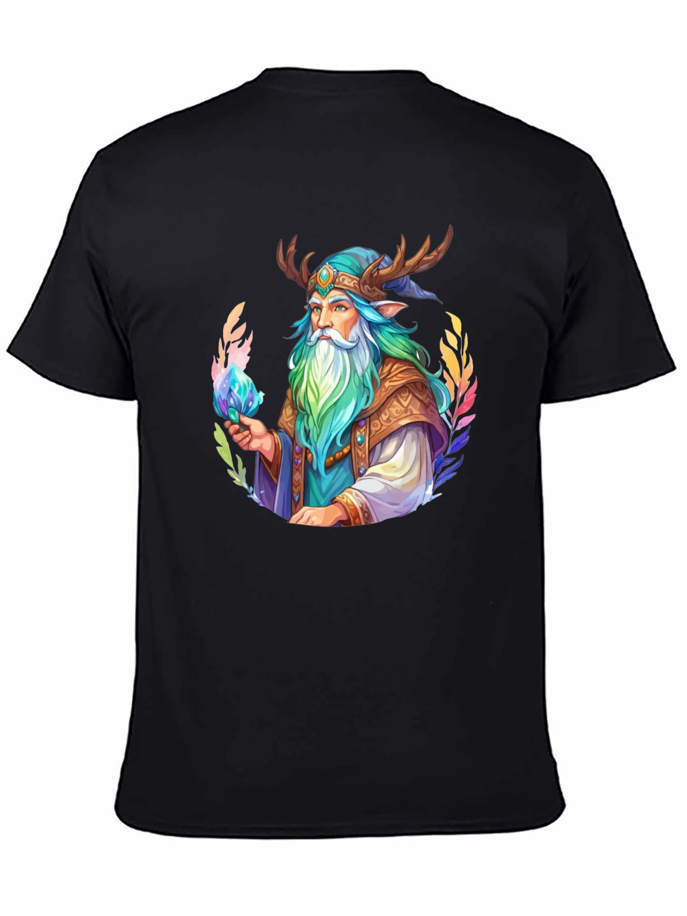 Wizard Graphic Tee - Mystic Design Black T-Shirt - 4