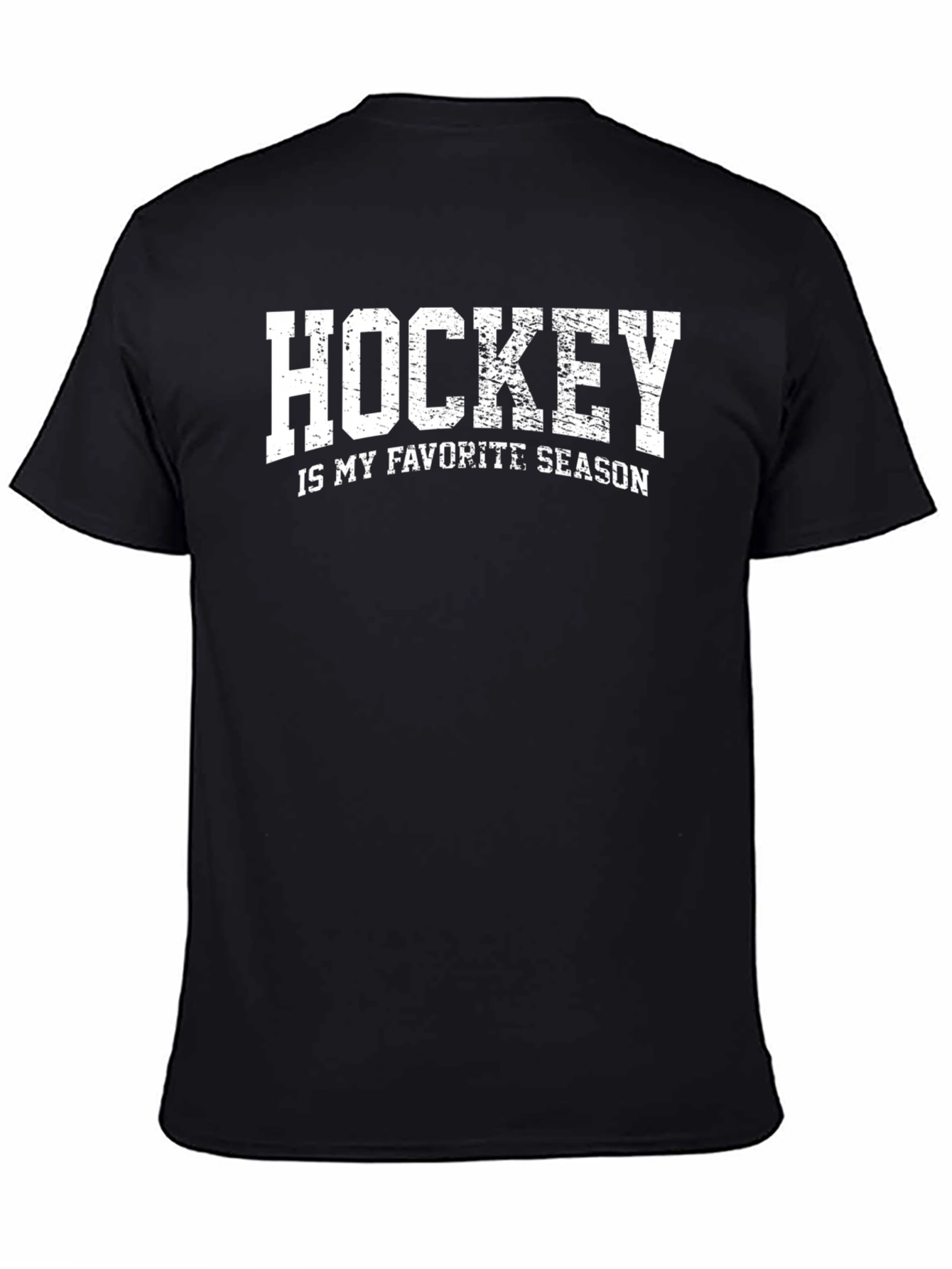 Black Hockey is My Favorite Season T-Shirt - Black view 4