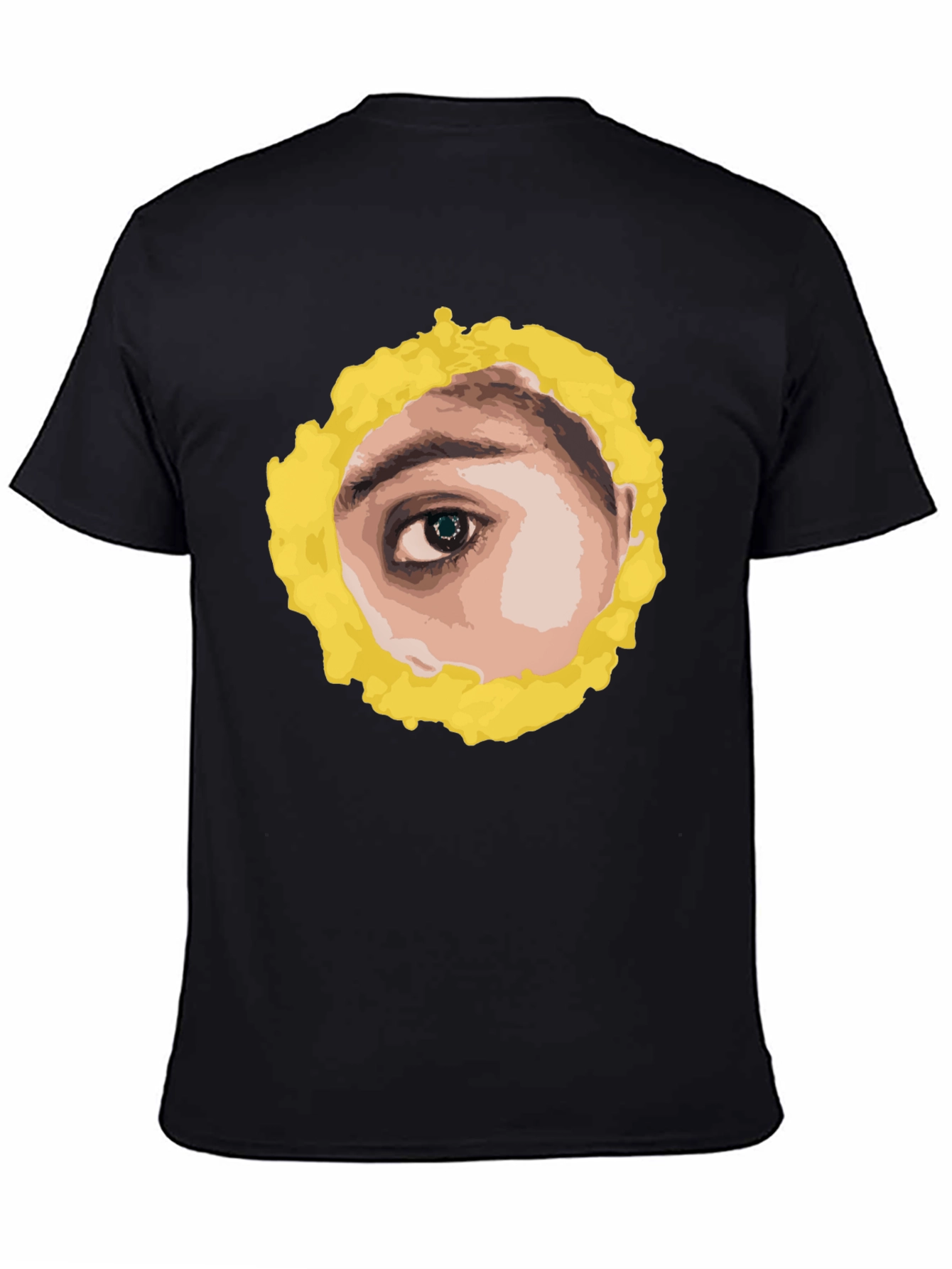 Black Eye See You Graphic Tee - Black Cotton T-Shirt view 4
