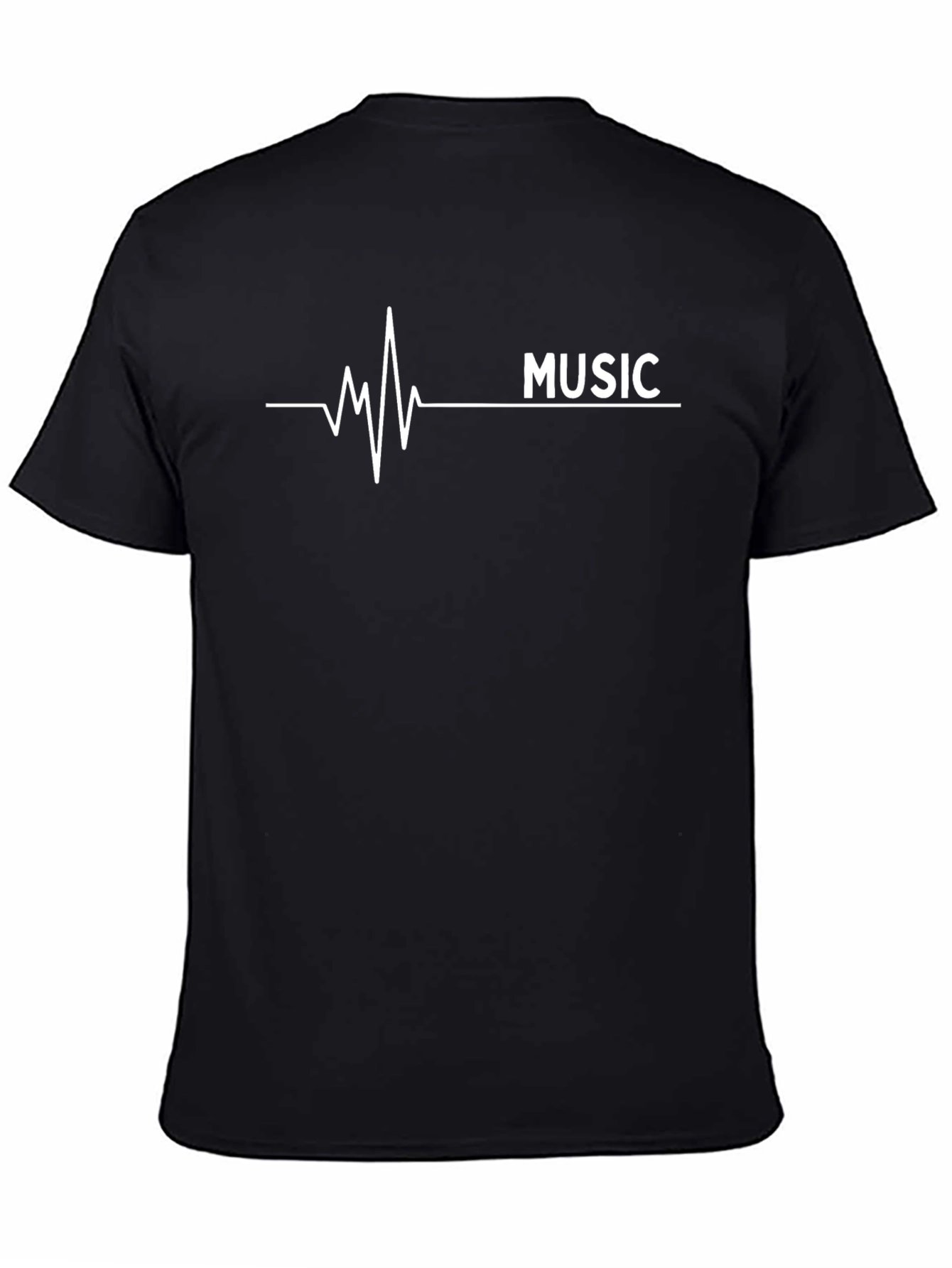 Black Music Heartbeat Graphic Tee view 4