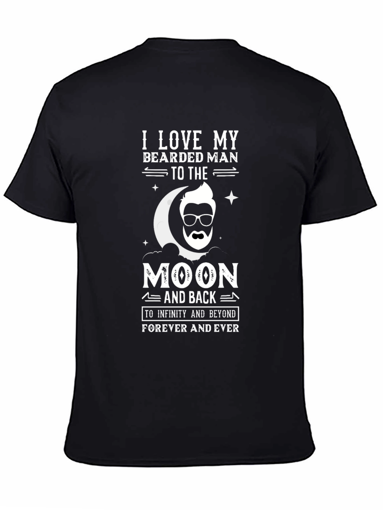Black I Love My Bearded Man T-Shirt view 4