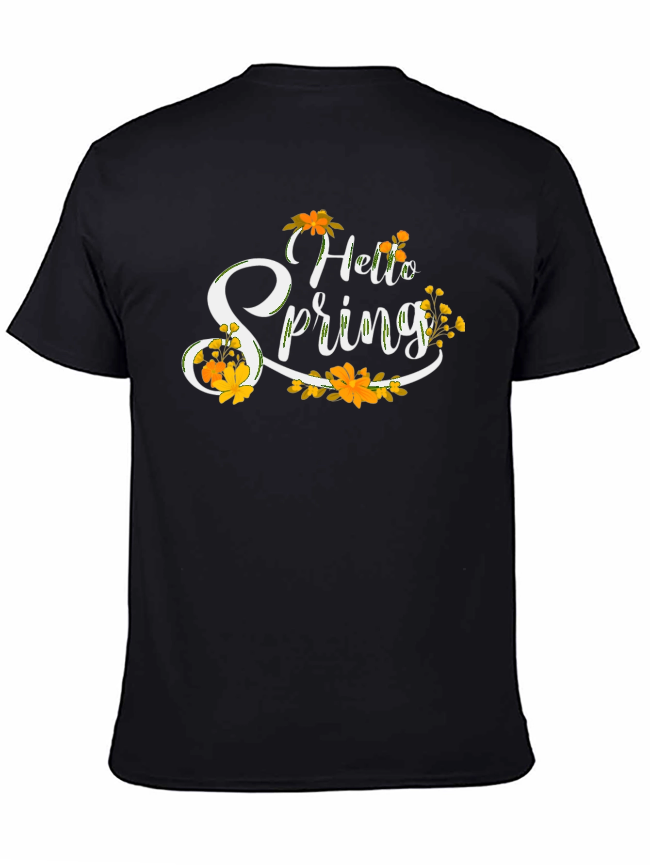 Black Hello Spring Floral T-Shirt - Black view 4