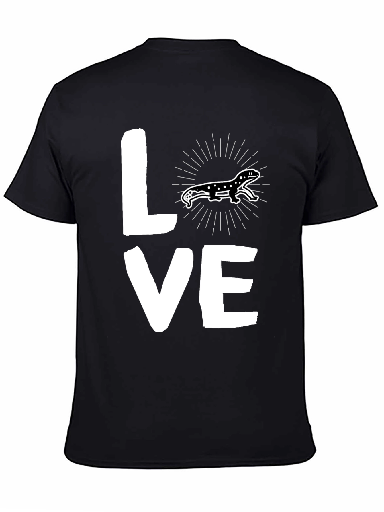 Black Lizard Love T-Shirt - Graphic Tee view 4