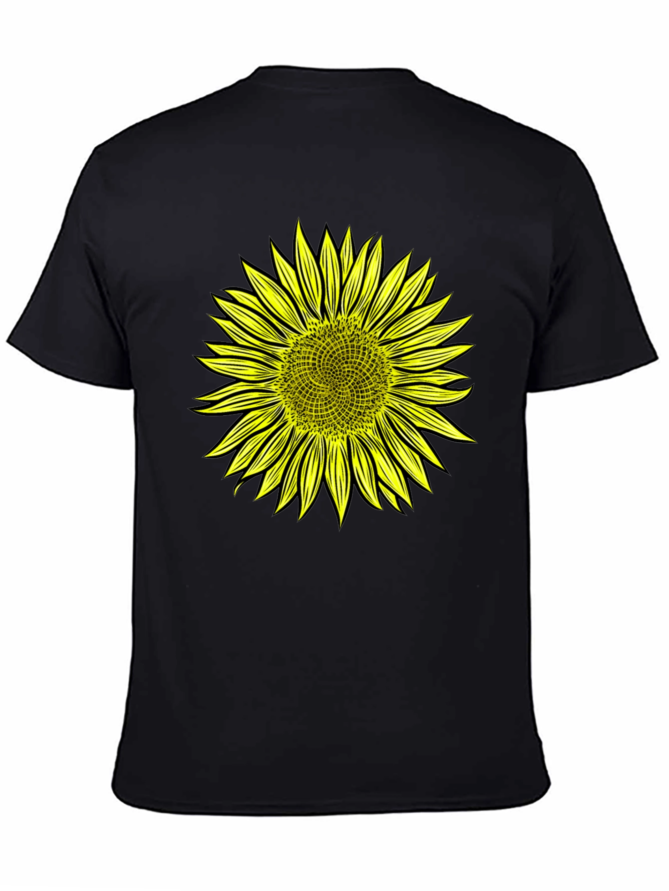 Black Sunflower Graphic Black T-Shirt view 4