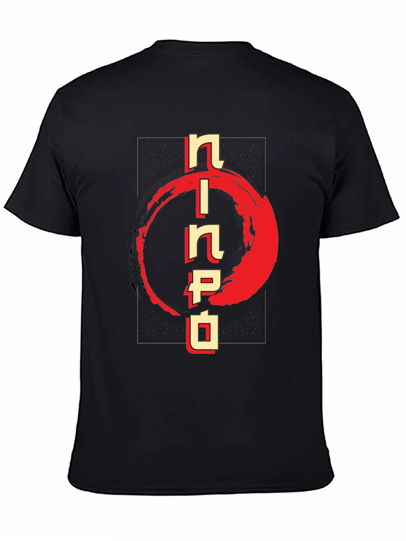 Black Ninja T-Shirt - Japanese Calligraphy Design view 4