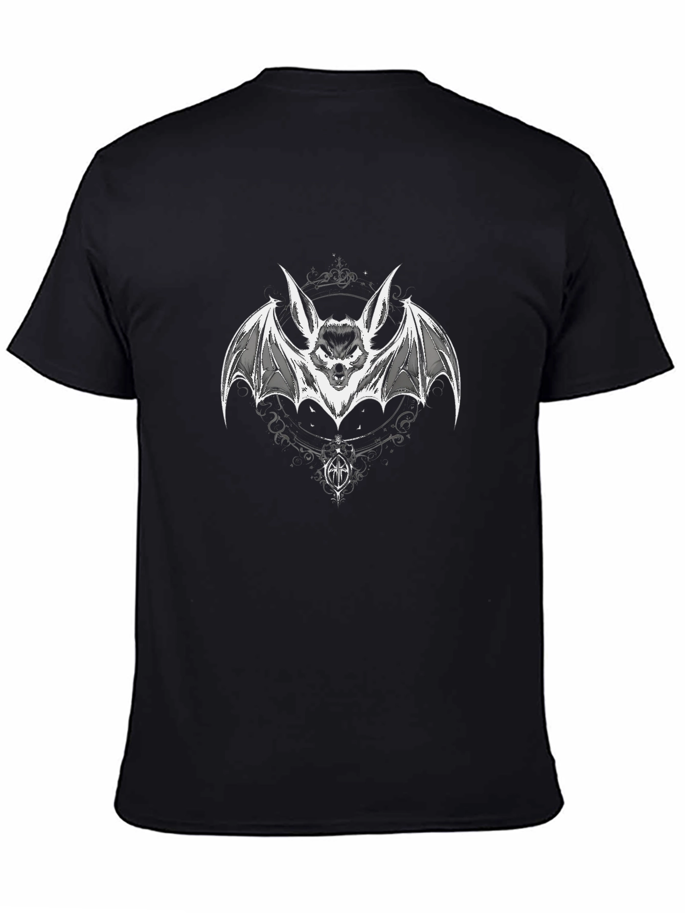 Black Bat Graphic Black T-Shirt view 4