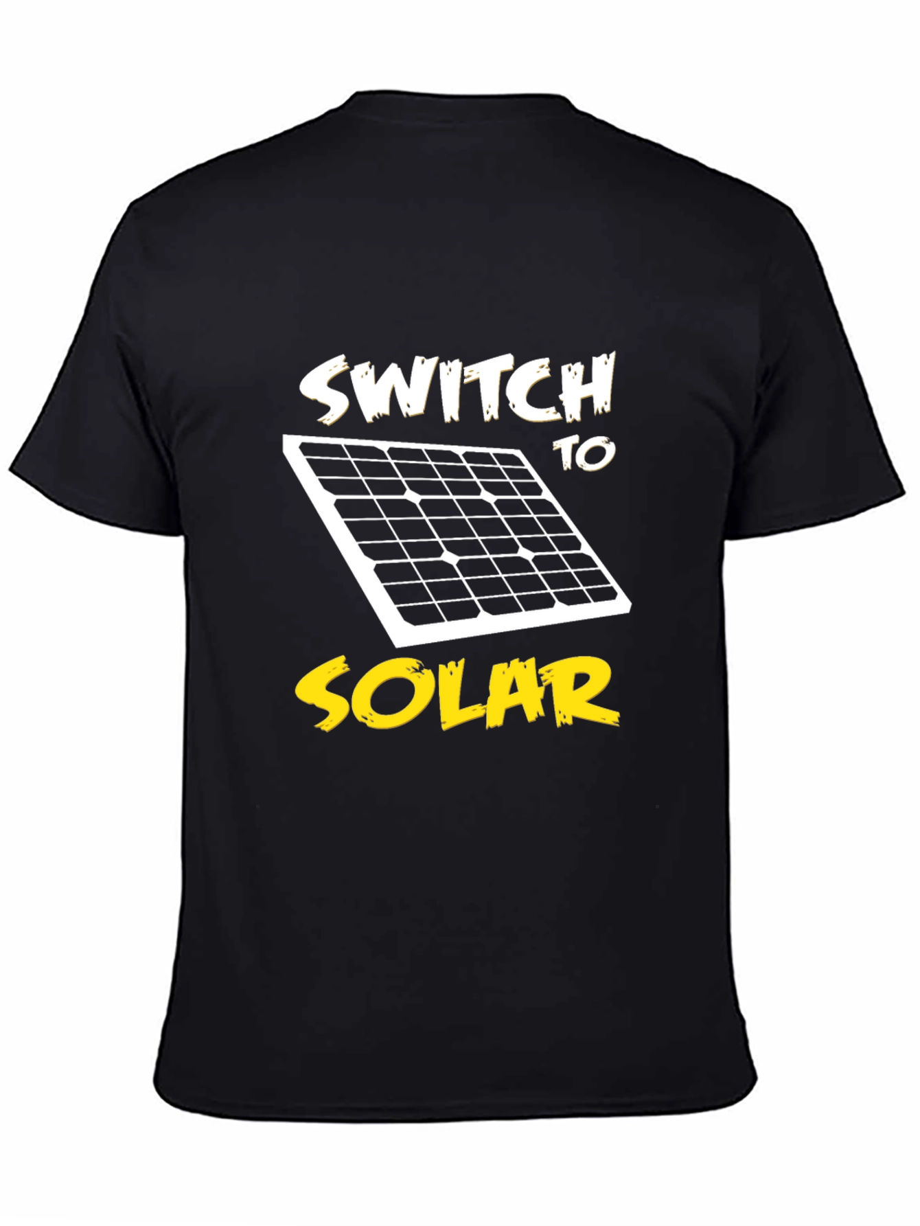 Black Switch to Solar Black T-Shirt - Eco-Friendly Energy view 4