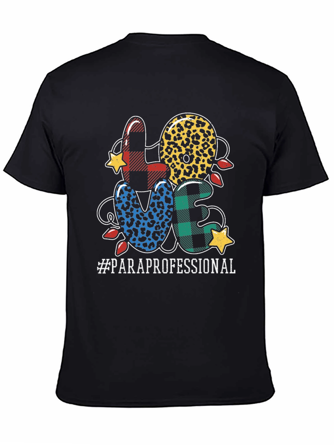 Black Paraprofessional Love T-Shirt view 4