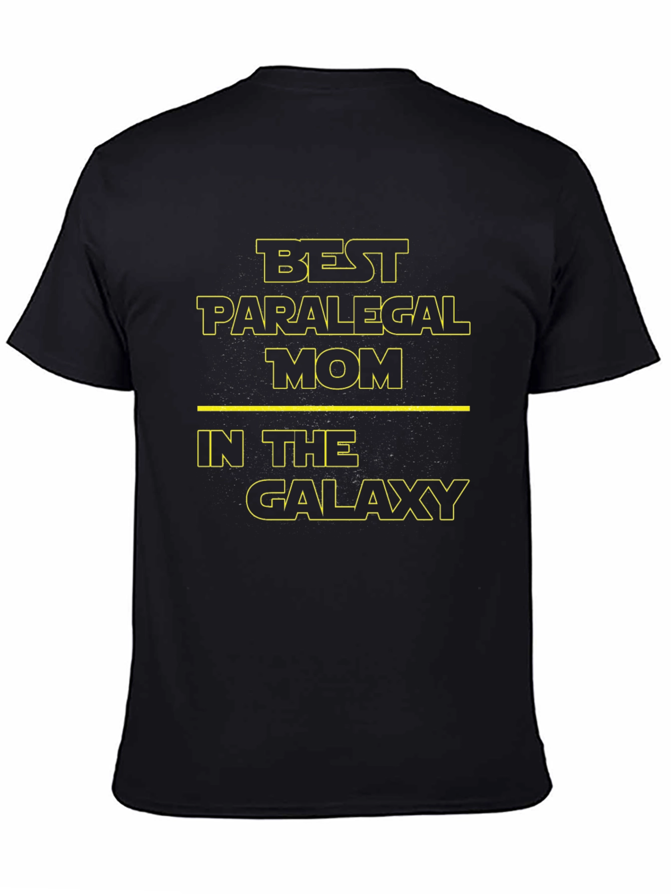 Black Best Paralegal Mom Galaxy T-Shirt view 4