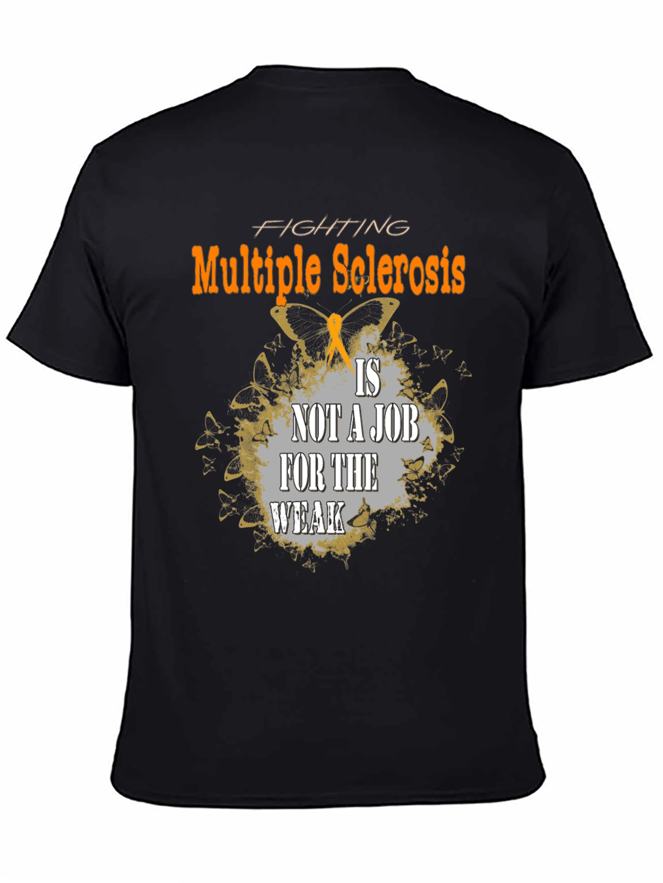 Black Multiple Sclerosis Awareness T-Shirt view 4