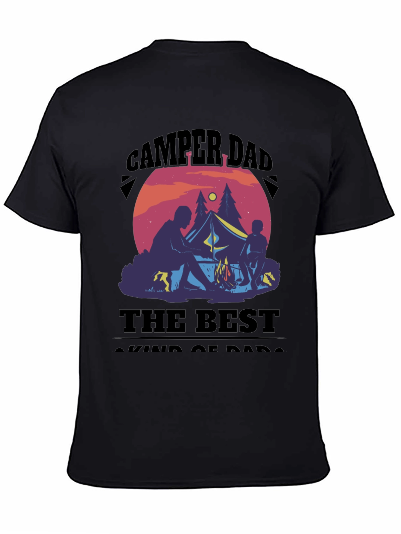 Black Camper Dad T-Shirt: The Best Kind of Dads view 4