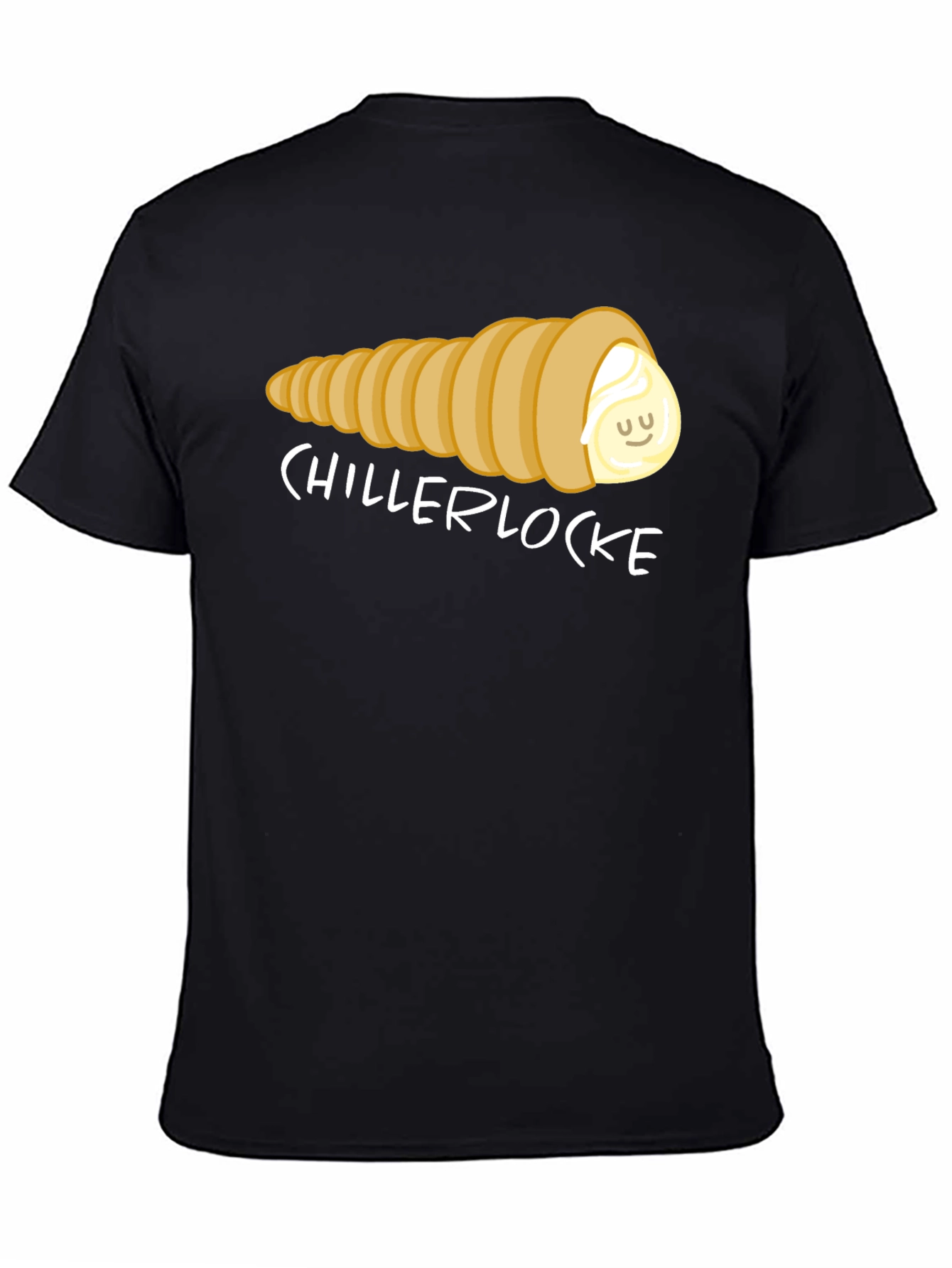 Chillerlocke Cream Horn T-Shirt - Novelty Pastry Tee - 4