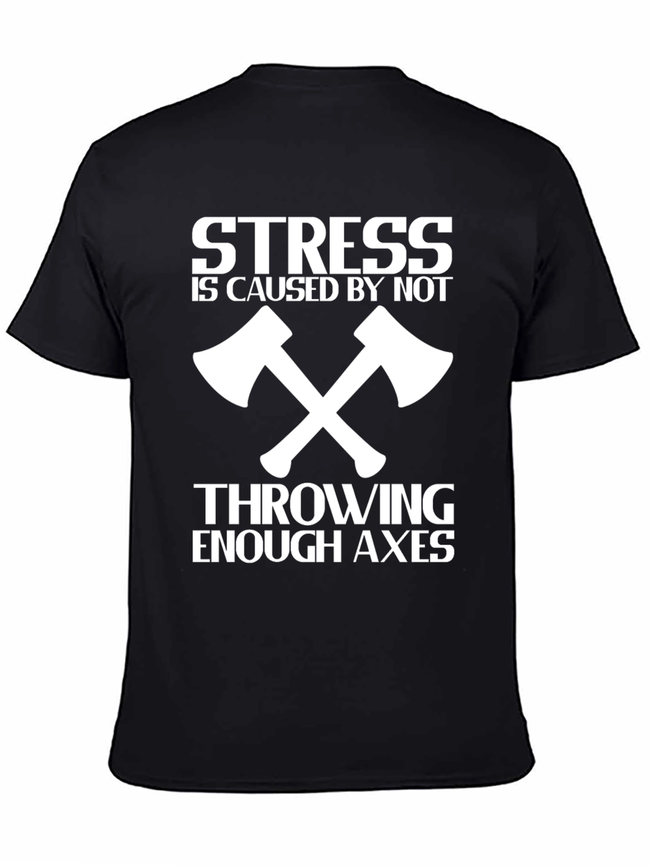 Black Stress Axes Throwing T-Shirt view 4