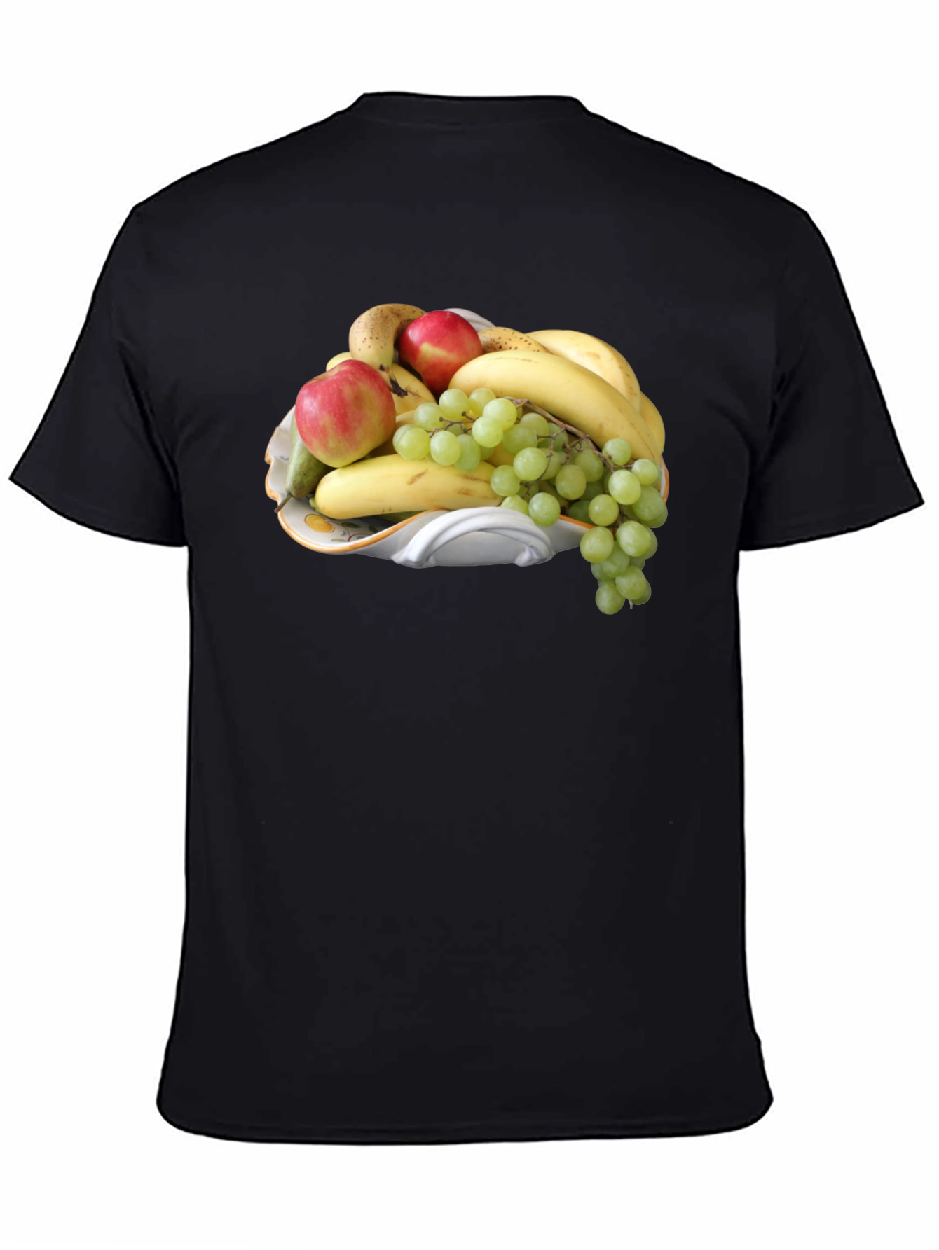 Black Fruit Bowl Graphic T-Shirt - Casual Wear view 4