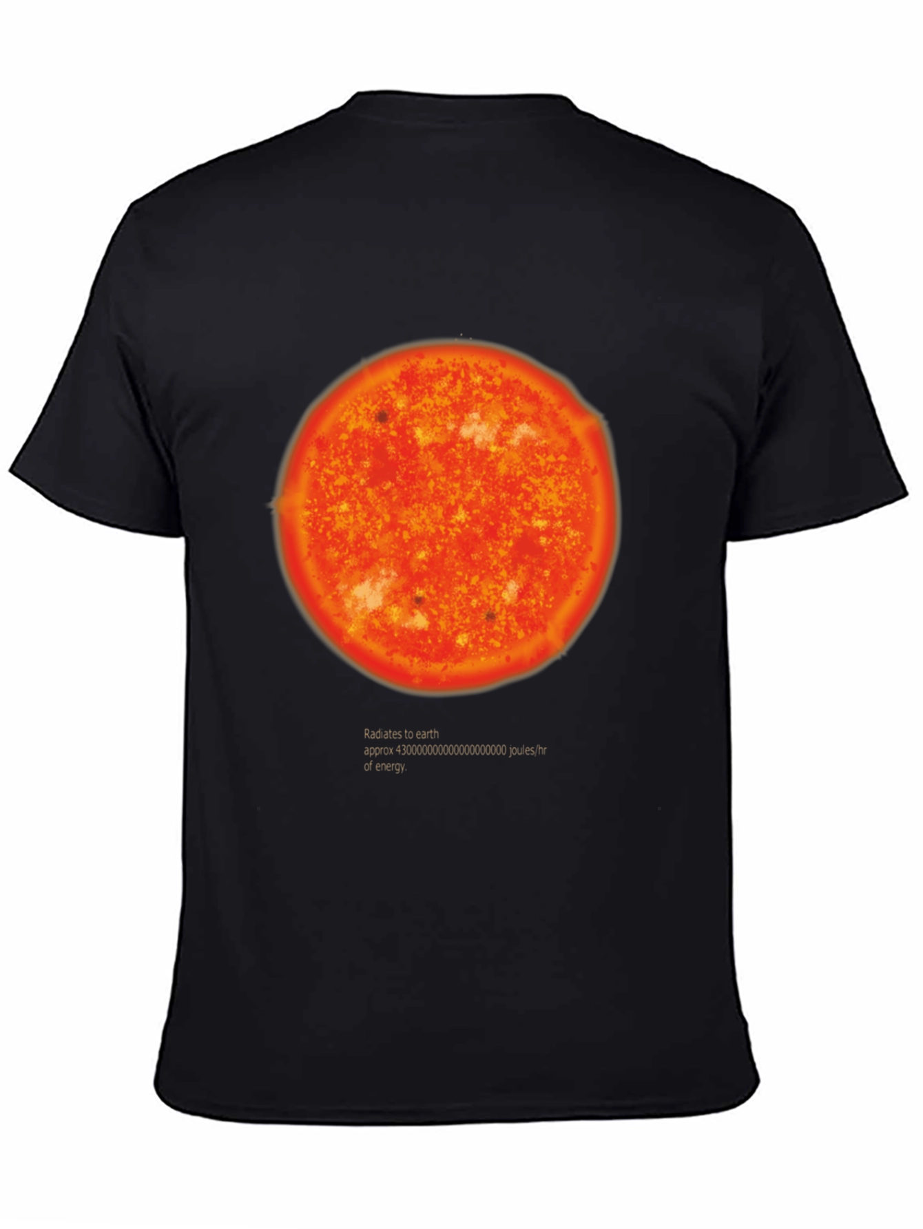 Black Radiates Energy T-Shirt - Black Graphic Tee view 4