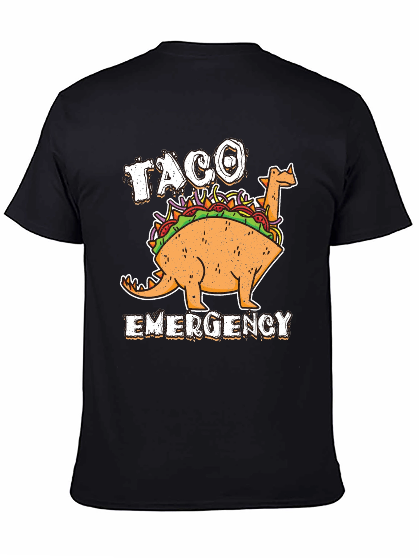 Black Taco Emergency T-Shirt - Novelty Foodie Tee view 4