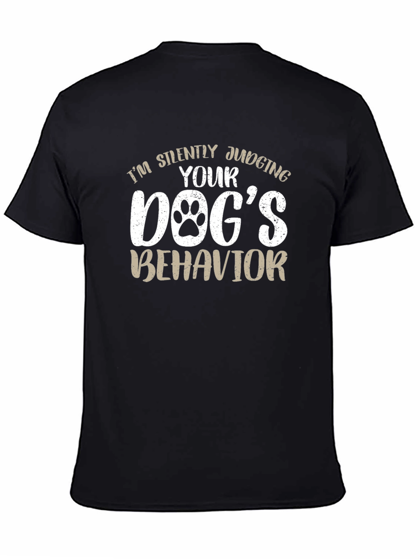 Black Dog Behavior T-Shirt - Judging You Silently view 4