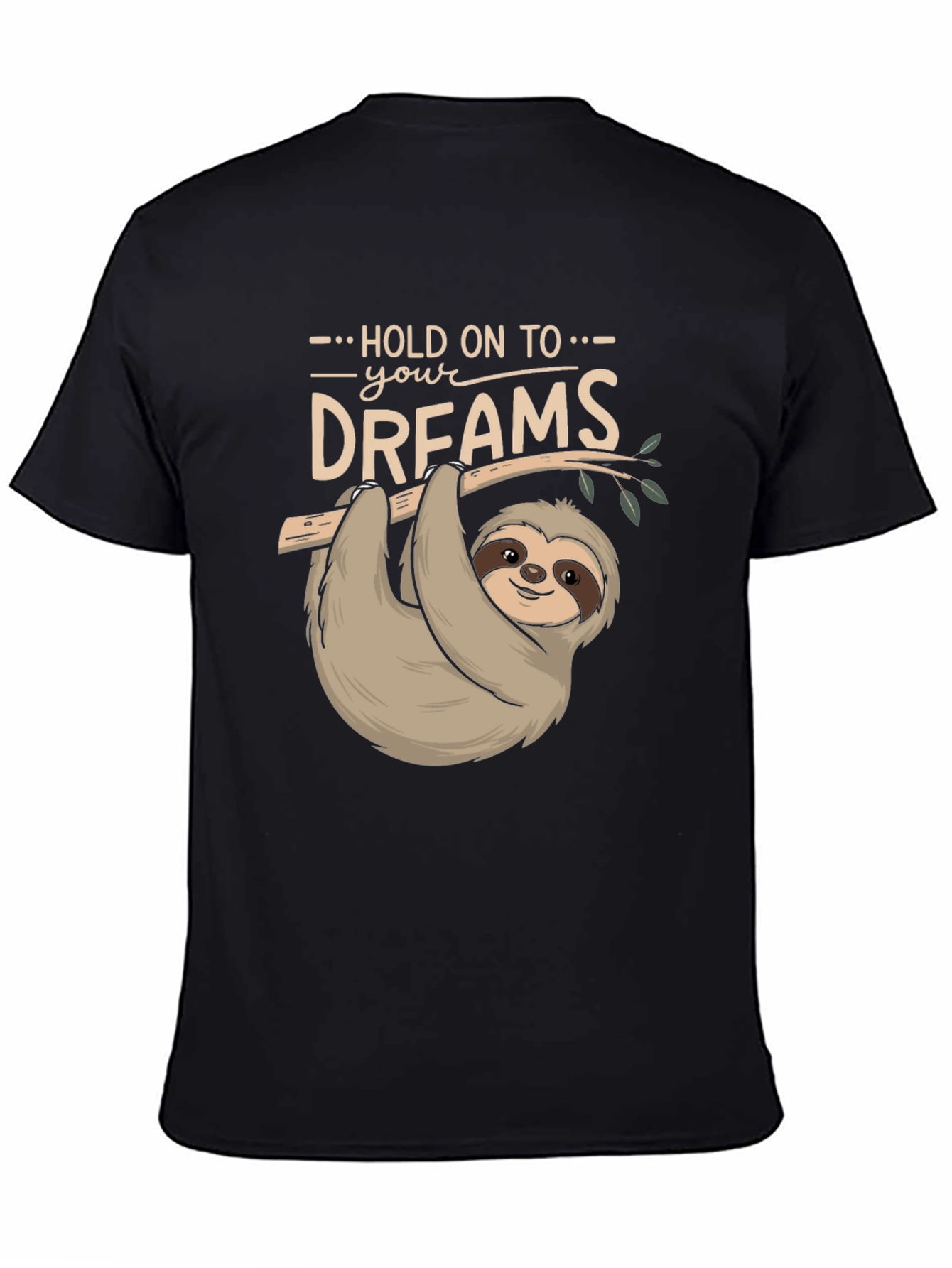 Black Sloth Dreams T-Shirt - Cute & Comfy view 4