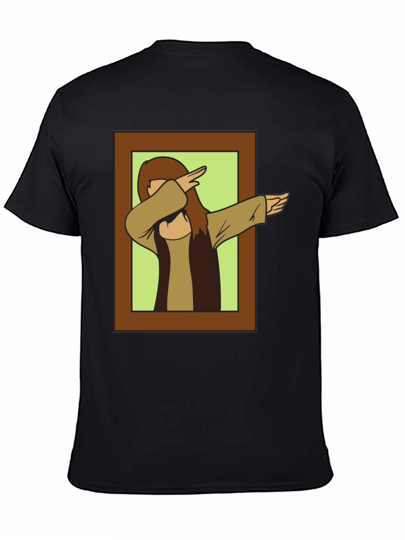 Black Dabbing Jesus Graphic Tee - Novelty Black T-Shirt view 4