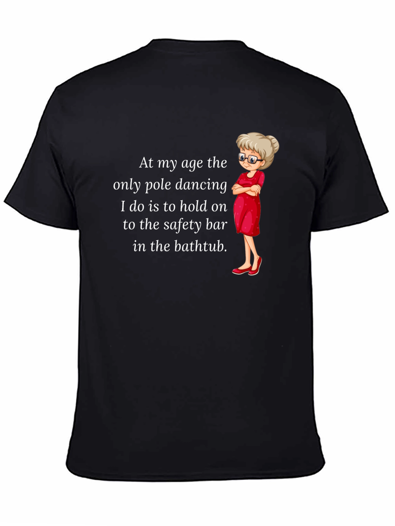 Black Funny Pole Dancing T-Shirt for Grandmas view 4