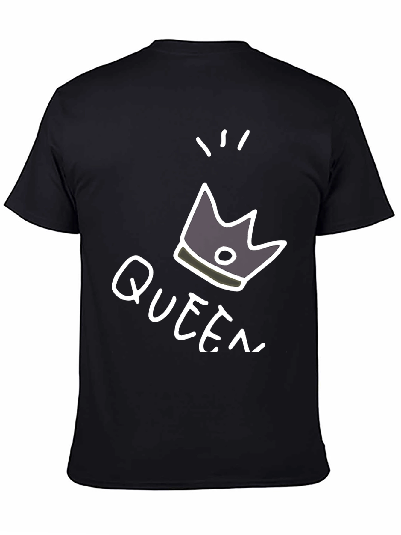 Black Queen Crown Graphic Black T-Shirt view 4