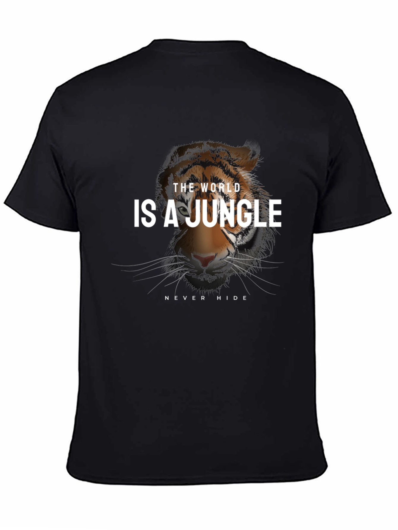 Black The World is a Jungle Graphic T-Shirt - Black view 4