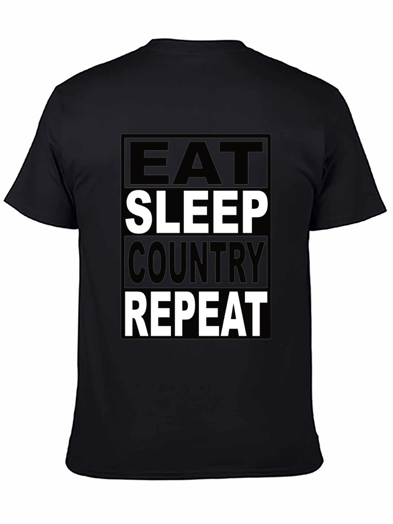 Black Eat Sleep Country Repeat Graphic Tee view 4