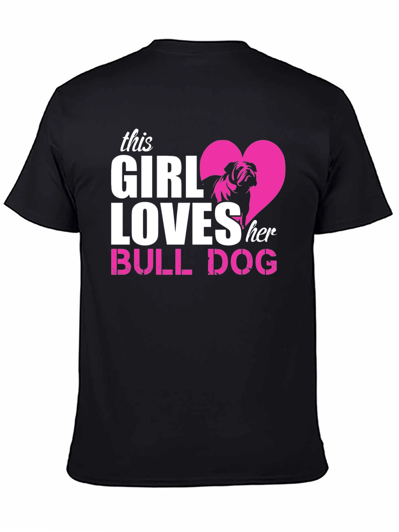 Black Girl Loves Bulldog T-Shirt view 4