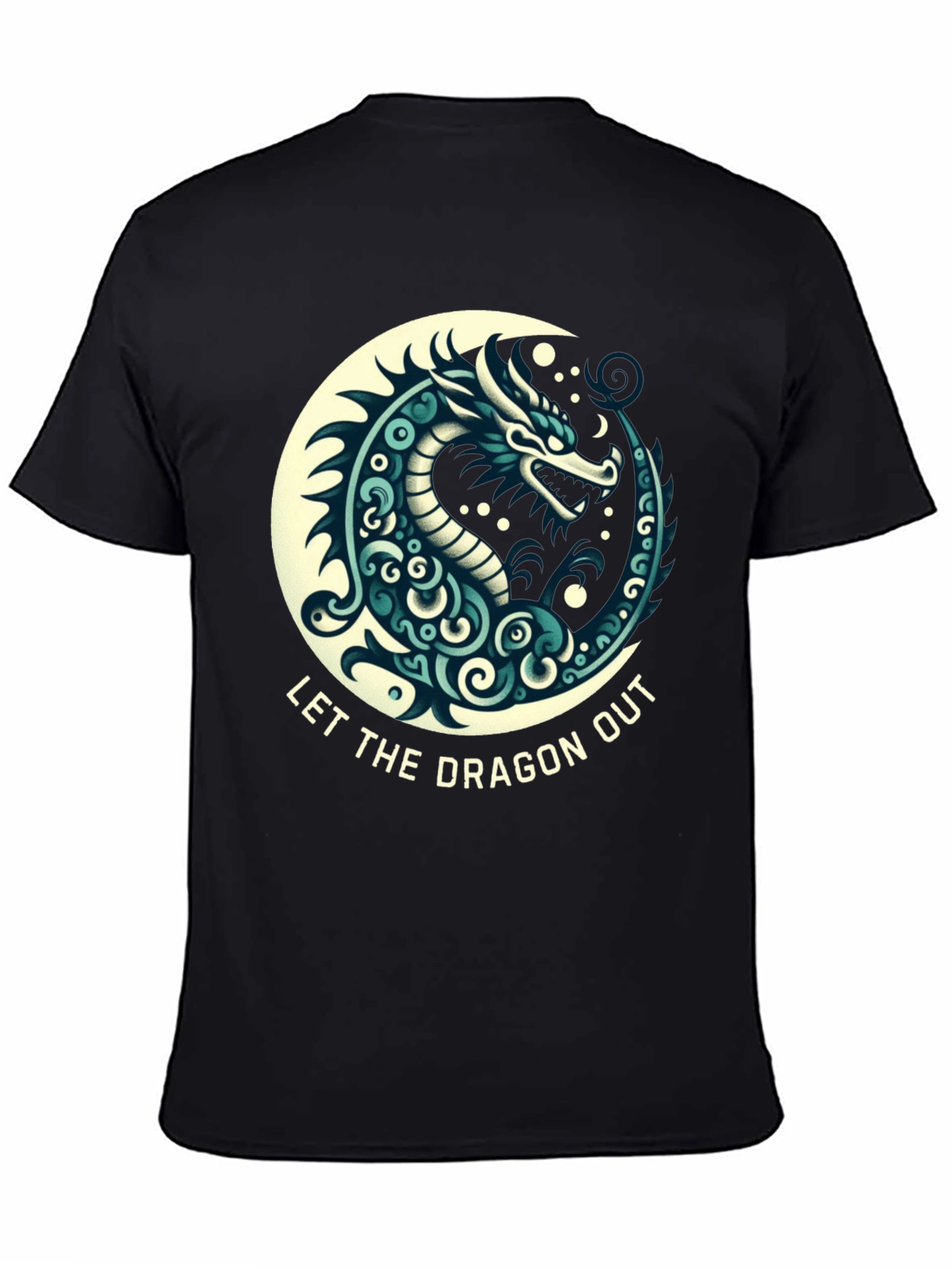 Black Let The Dragon Out Black T-Shirt view 4