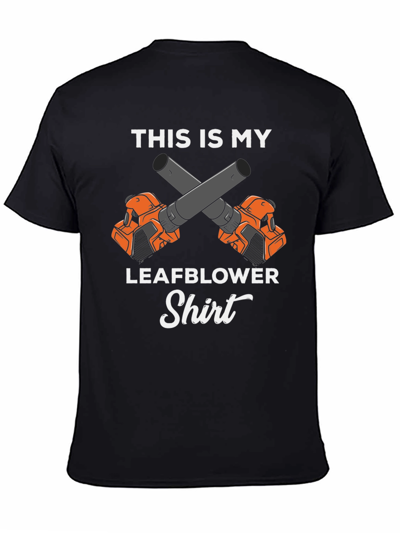 Black Leaf Blower Shirt - Funny Gardening Tee view 4