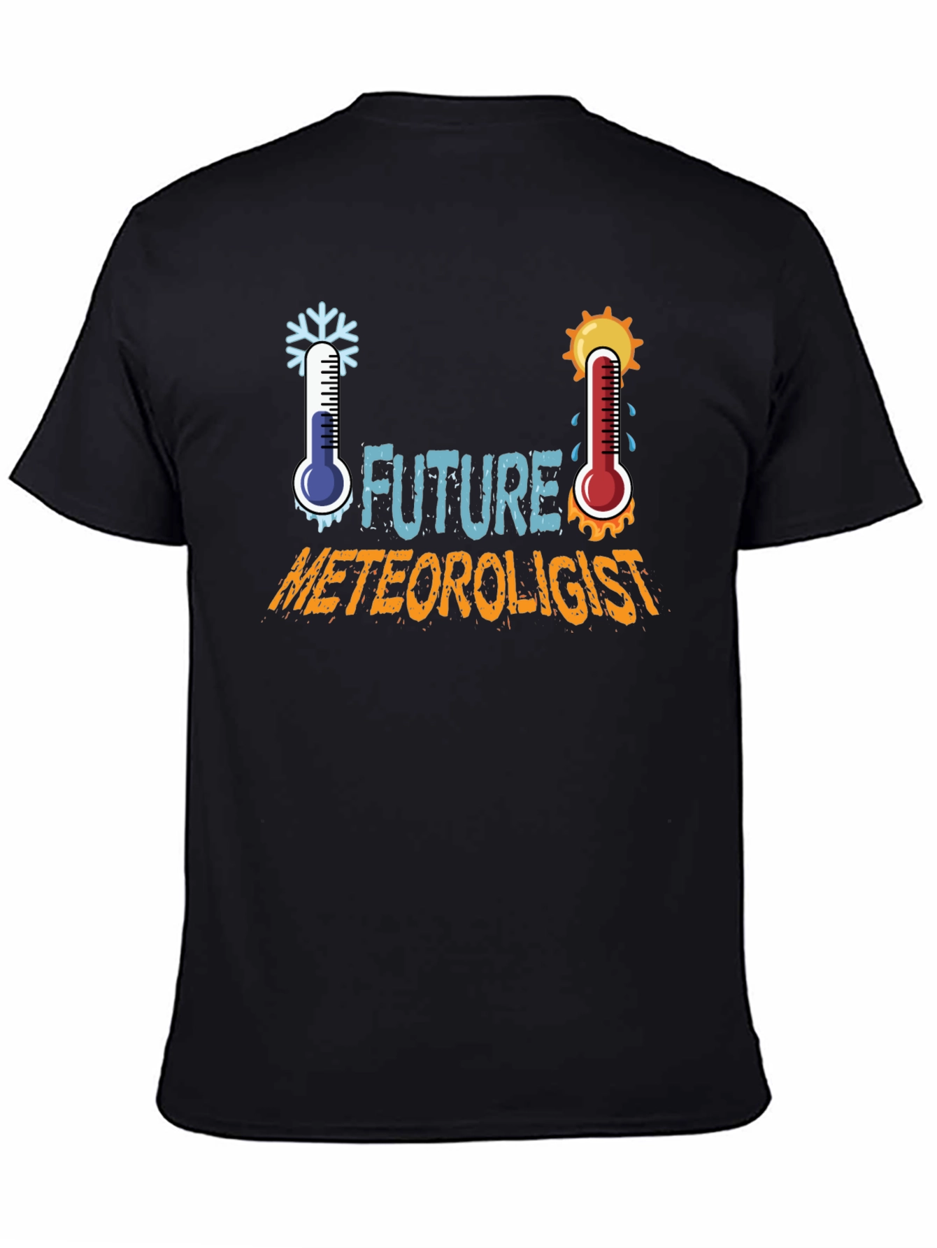 Black Future Meteorologist T-Shirt view 4