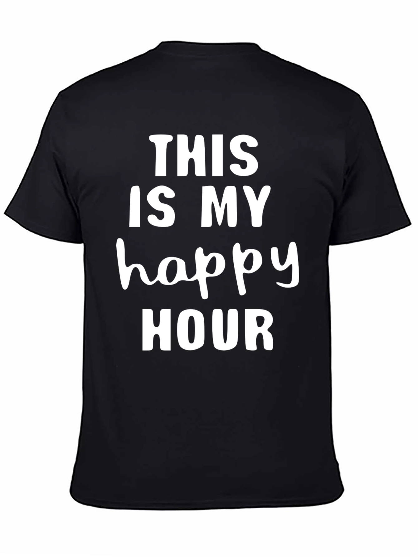 Black This Is My Happy Hour Graphic Tee - Black view 4