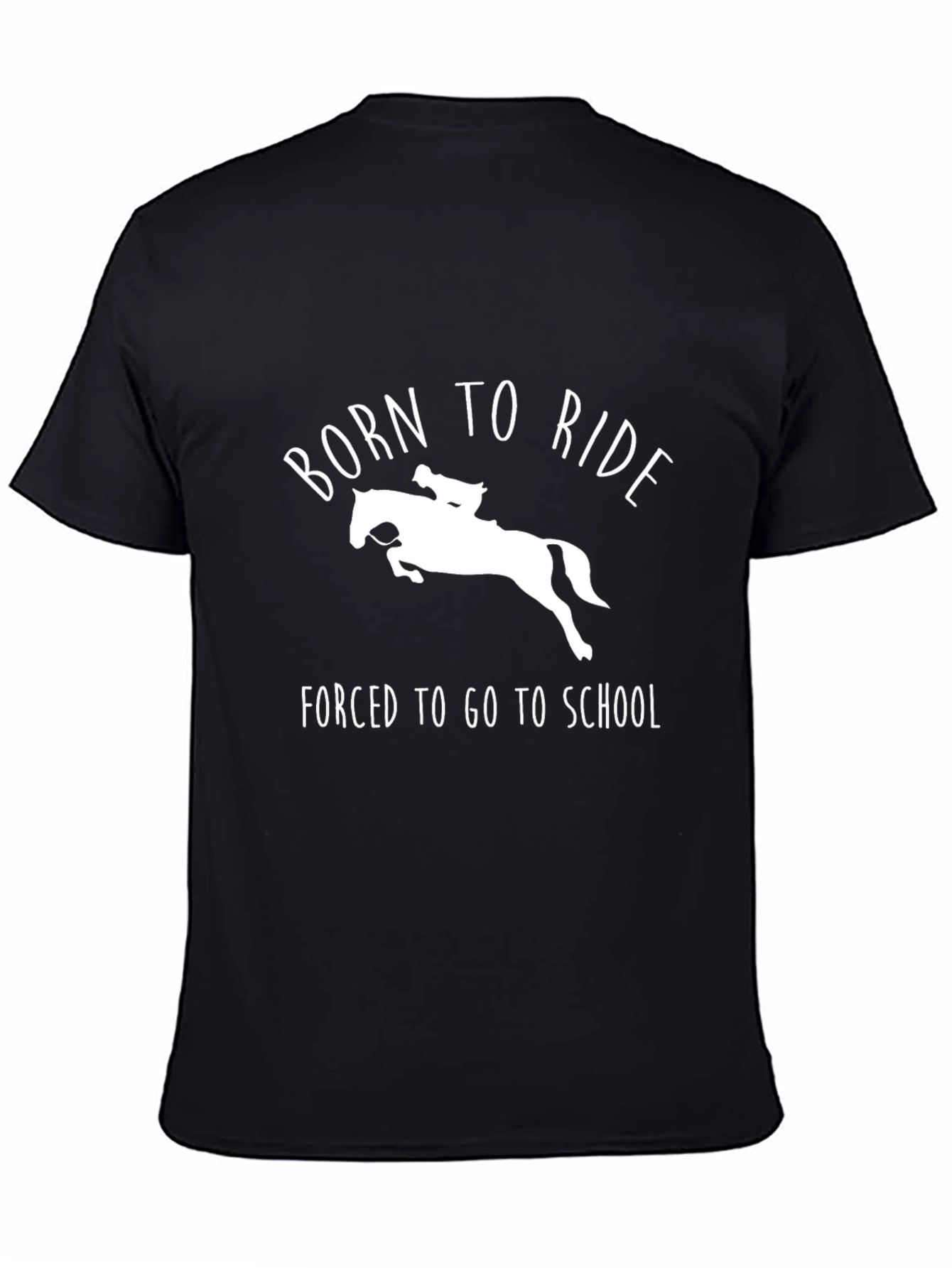 Black Born to Ride T-Shirt - Equestrian Lover Tee view 4