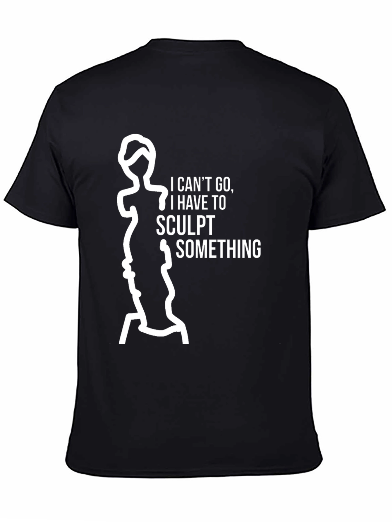 Black Sculpt Something Graphic Tee - Black view 4
