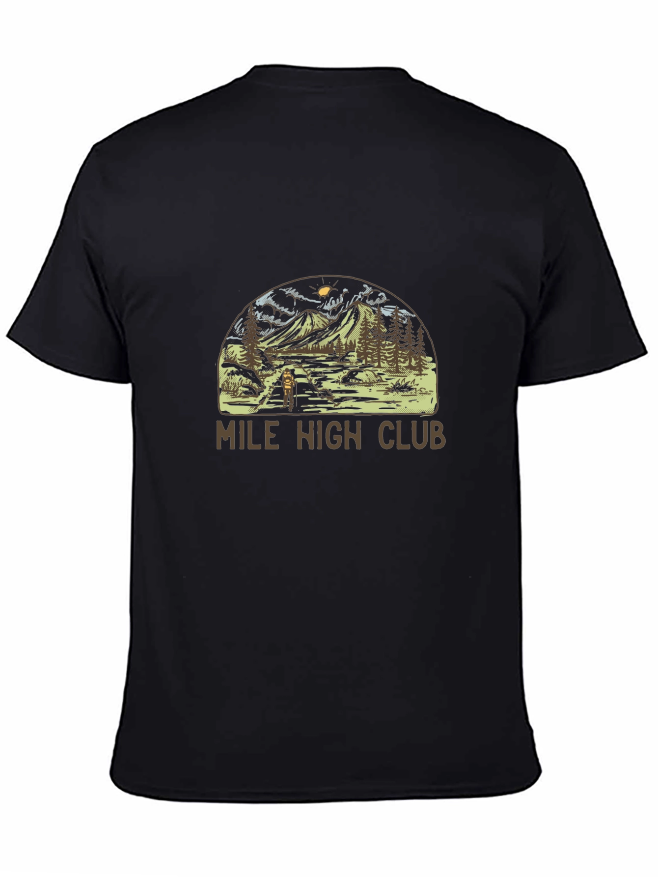 Black Mile High Club Black Graphic Tee view 4